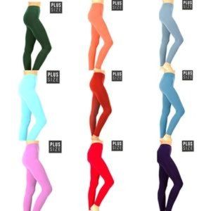 New Colors / Sizes! Plus Size Full Length Leggings